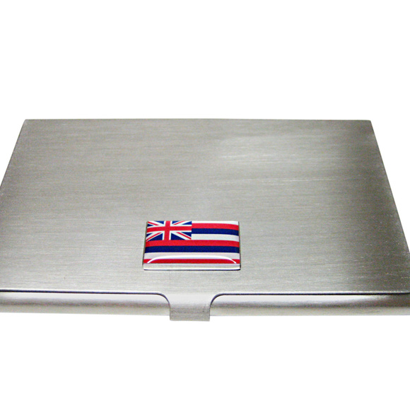 Hawaii State Flag Pendant Business Card Holder
